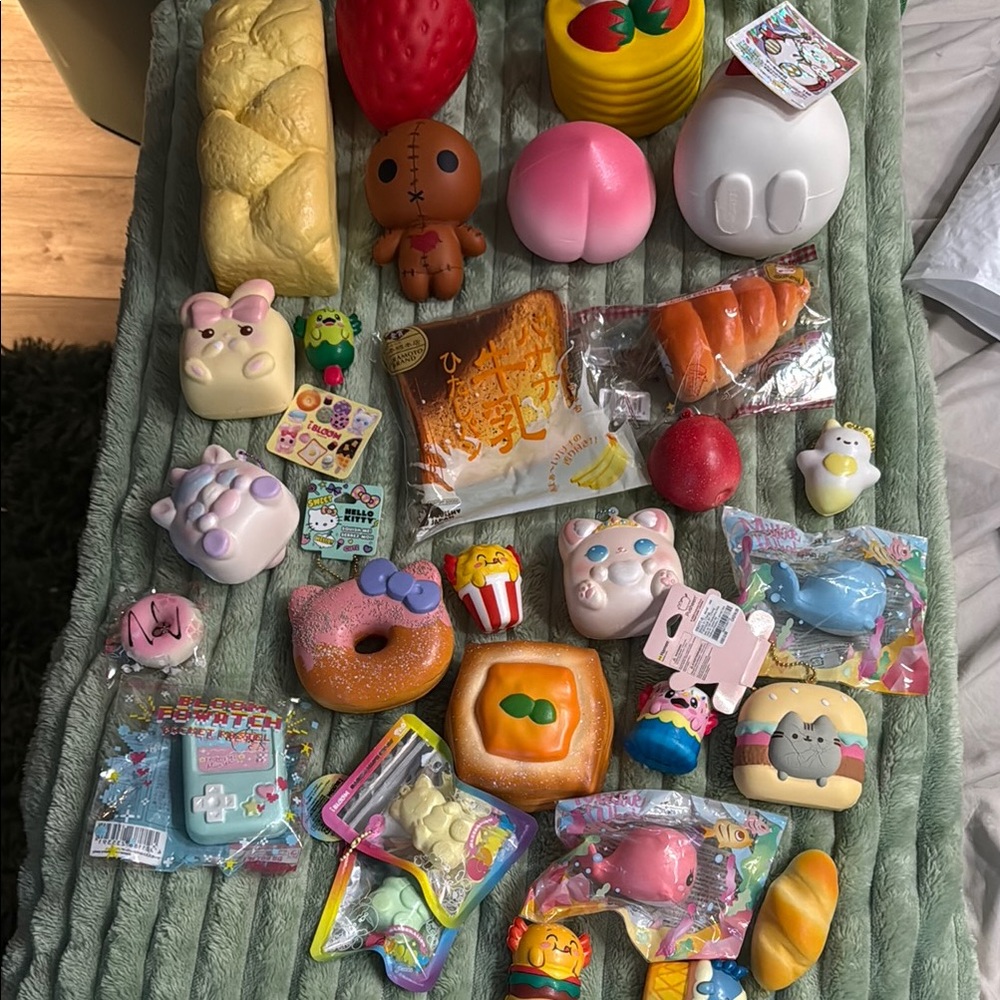 Red and Yellow Stuffed Animal Toys